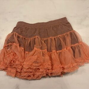 Urban Outfitters Orange Layered Mini Skirt
